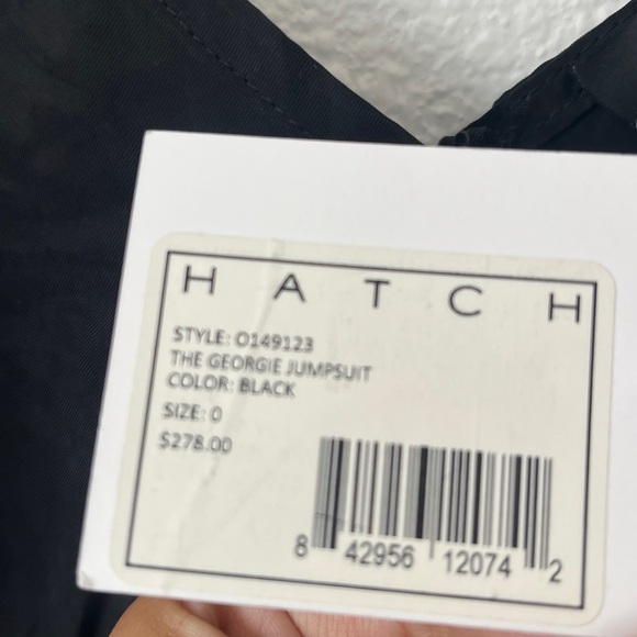 Hatch The Georgie Maternity Jumpsuit in Black 100% Cupro Size 0 NWT - Picture 5 of 6